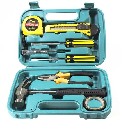 8 PCS Professional Tool Set with Storage Box | YL-8009A Model | Durable Home Repair & DIY Toolkit | Organized Plastic Storage Box