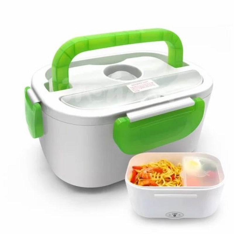 Portable Electric Heating Lunch Box with Leak-Proof Design & Soup Tray Hot meals anytime, any