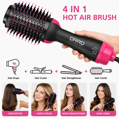 Hot Air Brush 3-in-1 Hair Dryer & Styler | Anti-Frizz Volumizing Tool