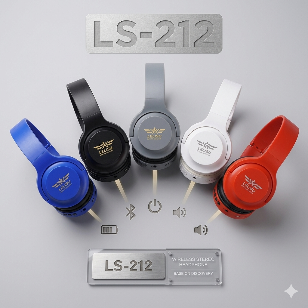 Lelisu LS-212 Wireless Stereo Headphones | Bluetooth Headset for Smartphones, Tablets & MP3/MP4