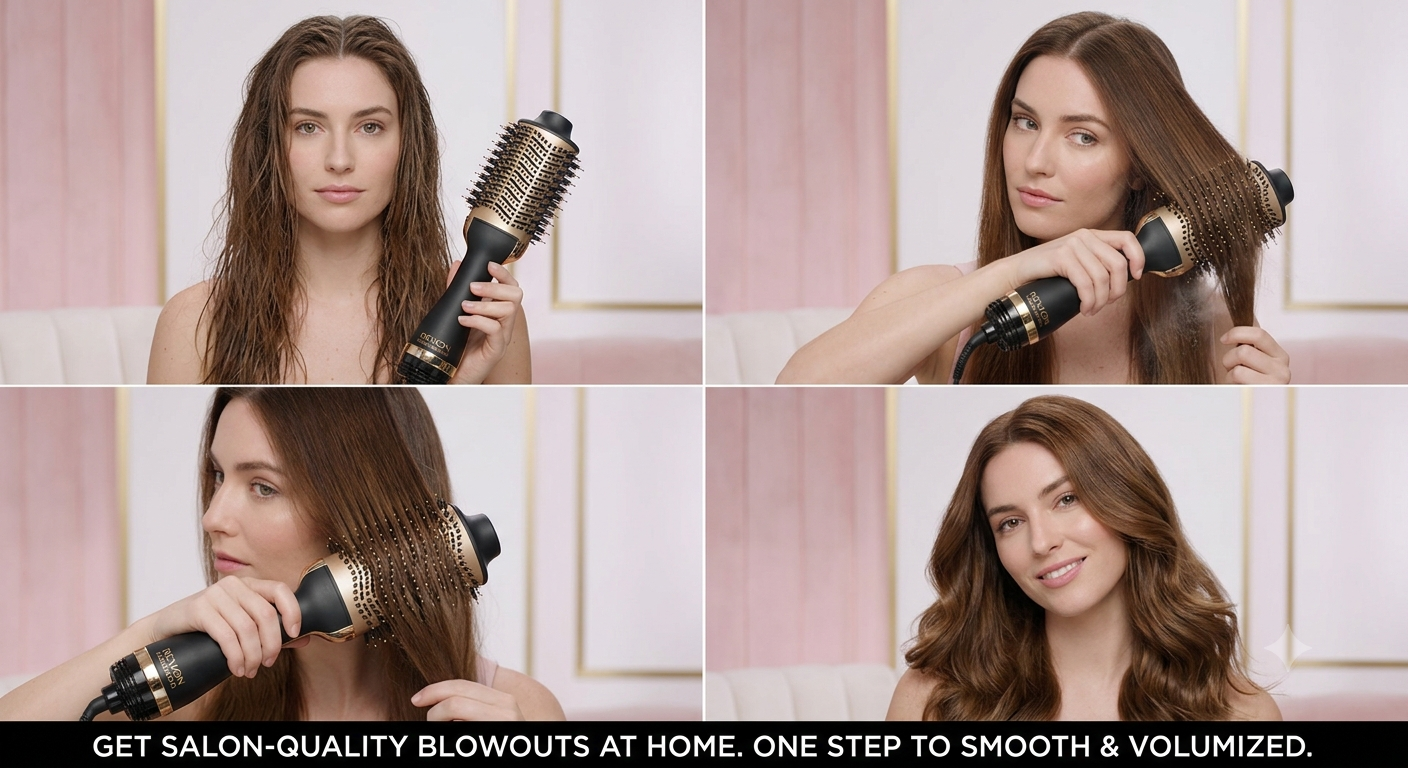 Hot Air Brush Hair Dryer & Styler