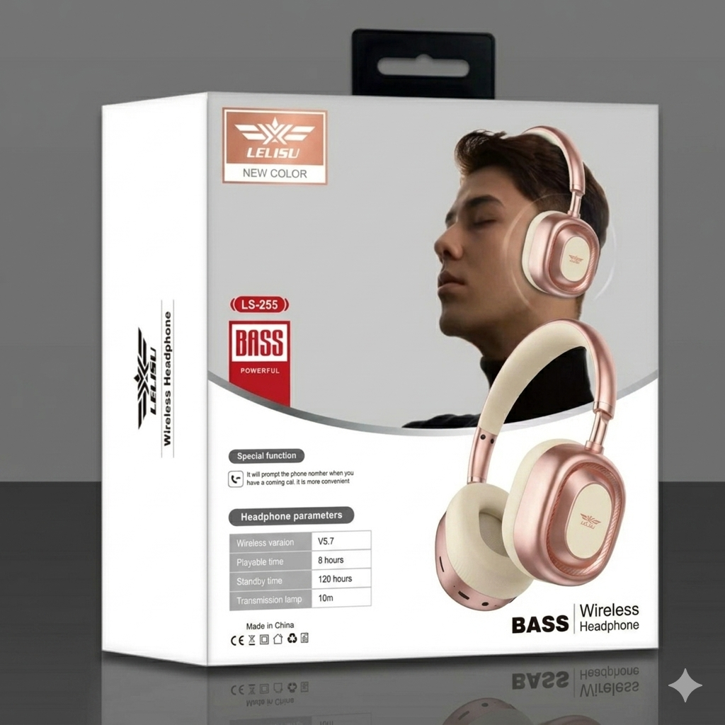 Lelisu LS-253 Wireless Headphones | Bluetooth Over-Ear Headset with Type-C Charging